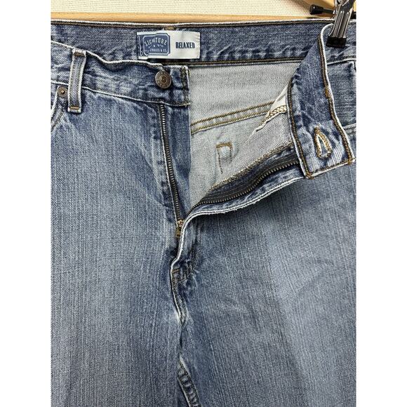 Levi’s Strauss & Co. Signature Men's Relaxed Fit Jeans 34x30 Medium Wash Denim - Picture 4 of 13